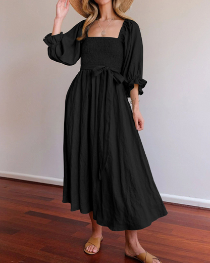 OPHELIA™ | FRENCH RUFFLE SLEEVE DRESS