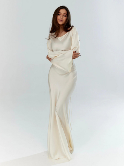 MEGAR™ | LONG-SLEEVED MAXI DRESS