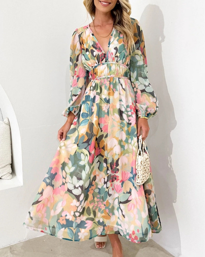 ALLEAH™ | ELEGANT FLORAL DRESS