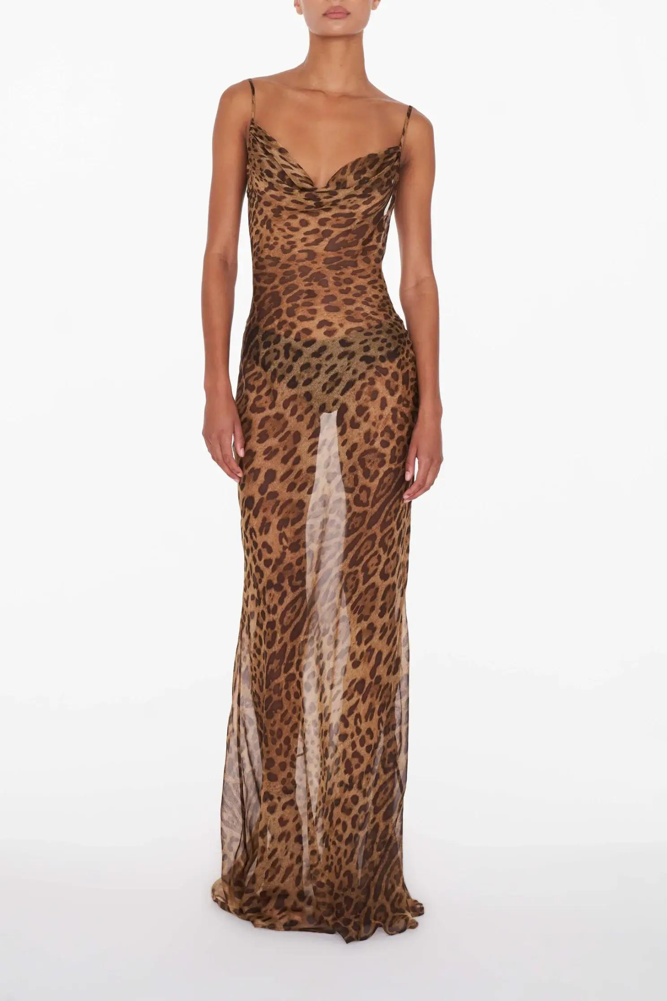 ASUNTA™ | MAXI DRESS WITH LEOPARD PRINT