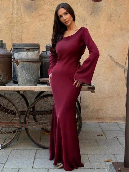 MEGAR™ | LONG-SLEEVED MAXI DRESS