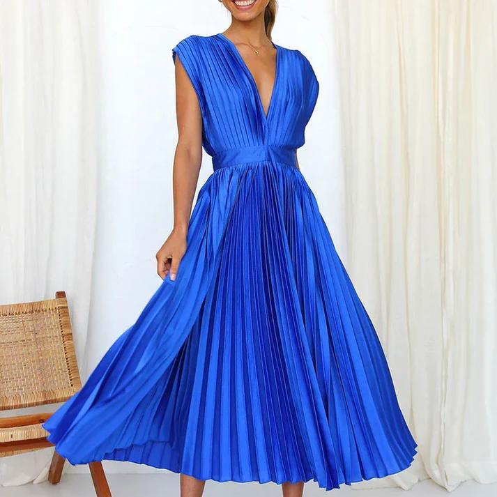 MANDY™ | PLEATED MAXI DRESS