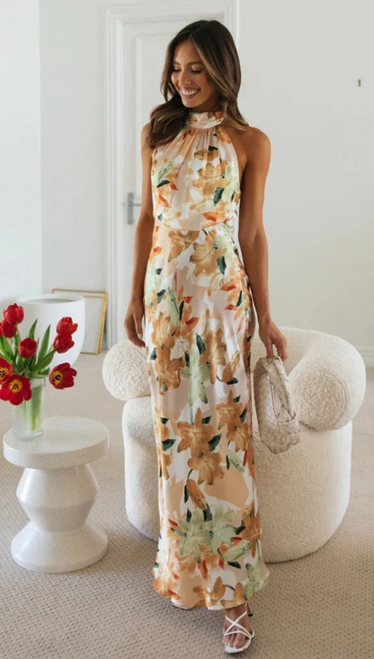 VIDAR™ | FLORAL HALTER DRESS