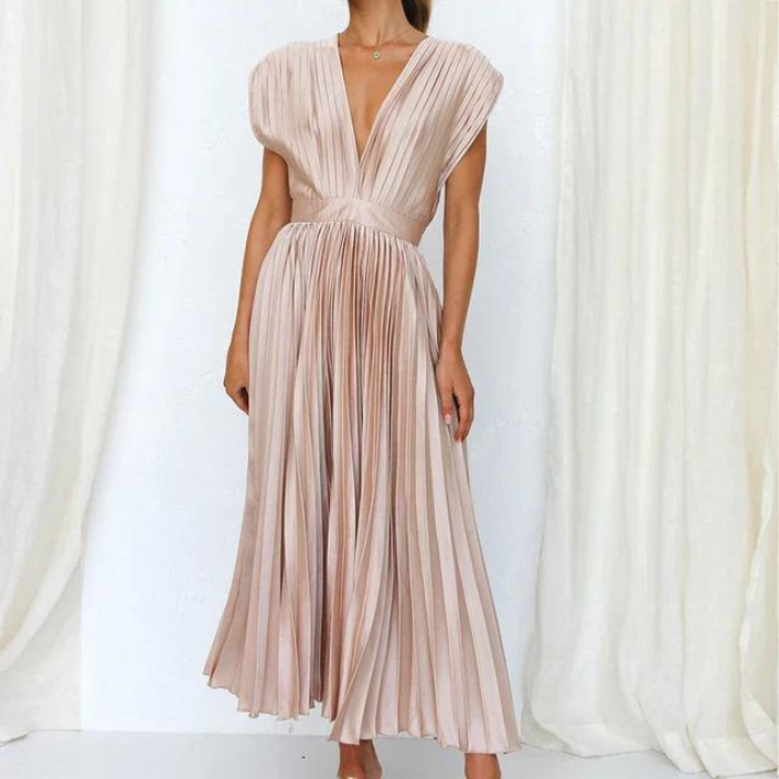 MANDY™ | PLEATED MAXI DRESS