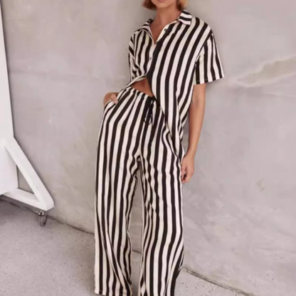 CLARA™ | STRIPED SHIRT AND PANTS SET