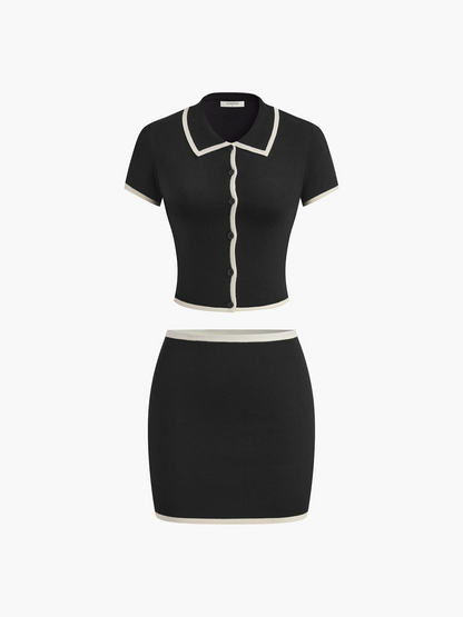 RUTH™ | BLOUSE AND MINI SKIRT SET