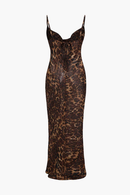 ASUNTA™ | MAXI DRESS WITH LEOPARD PRINT