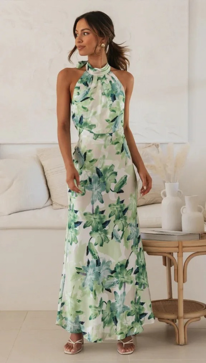 VIDAR™ | FLORAL HALTER DRESS