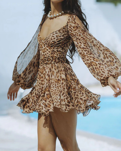 PATRICIA™ | LEOPARD PRINT MINI DRESS