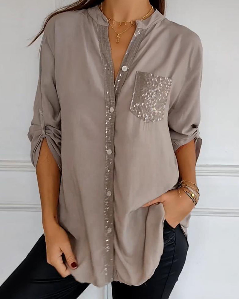 FERNA™ | CASUAL SEQUIN TOP