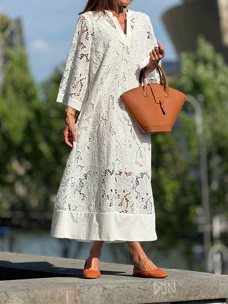 MERCI™ | LONG-SLEEVED LACE DRESS