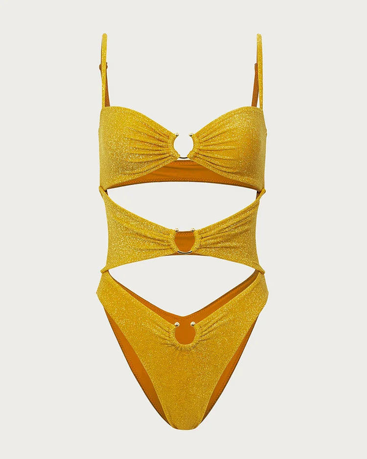 FENDI™ | GLITTERING ONE-PIECE BIKINI SET