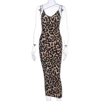 ODESSA™ | LEOPARD PRINT DRESS WITH V-NECK