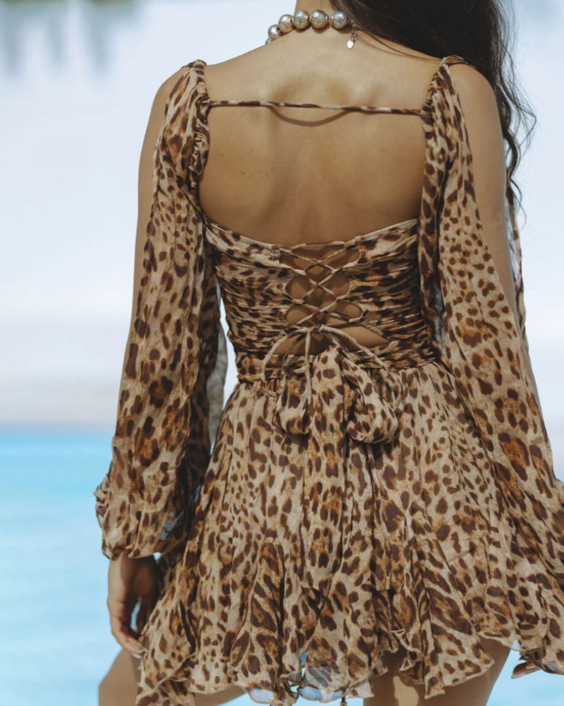 PATRICIA™ | LEOPARD PRINT MINI DRESS