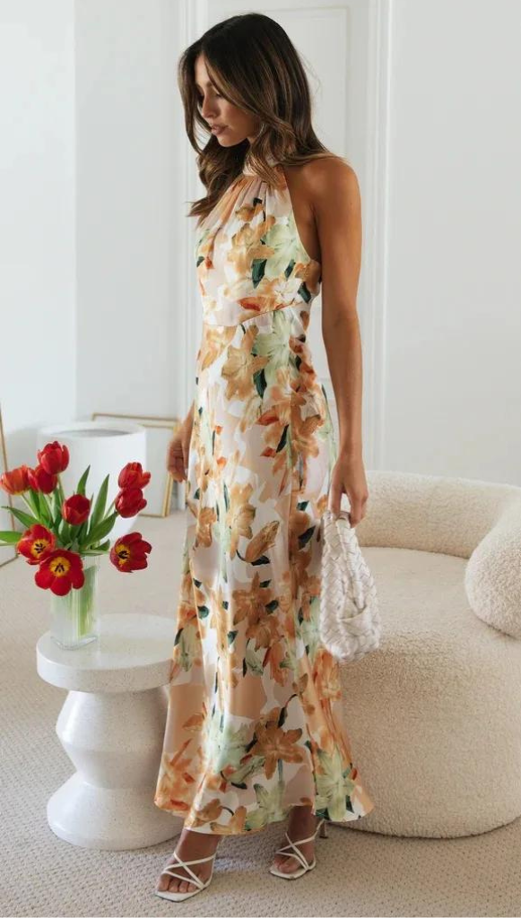 VIDAR™ | FLORAL HALTER DRESS