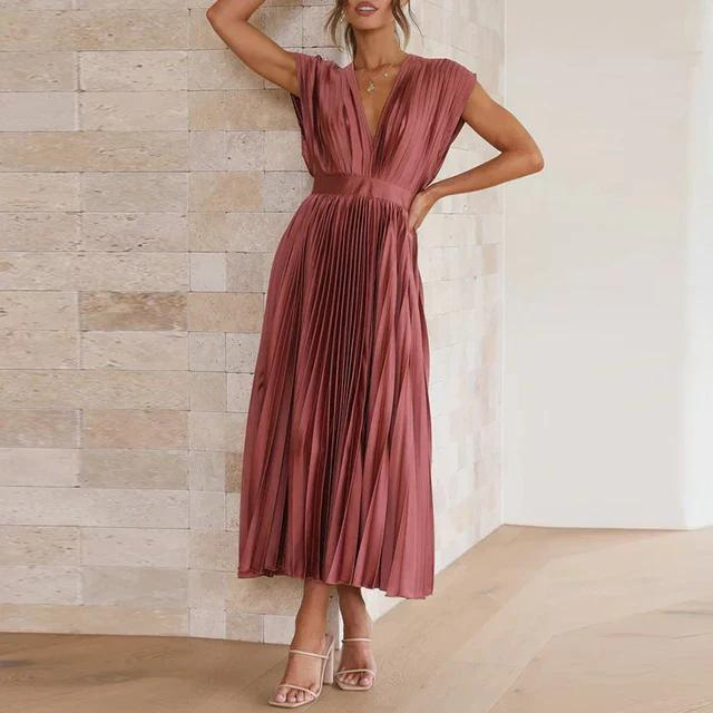 MANDY™ | PLEATED MAXI DRESS