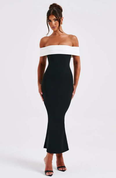 REBECCA™ | OFF-SHOULDER FITTED DRESS