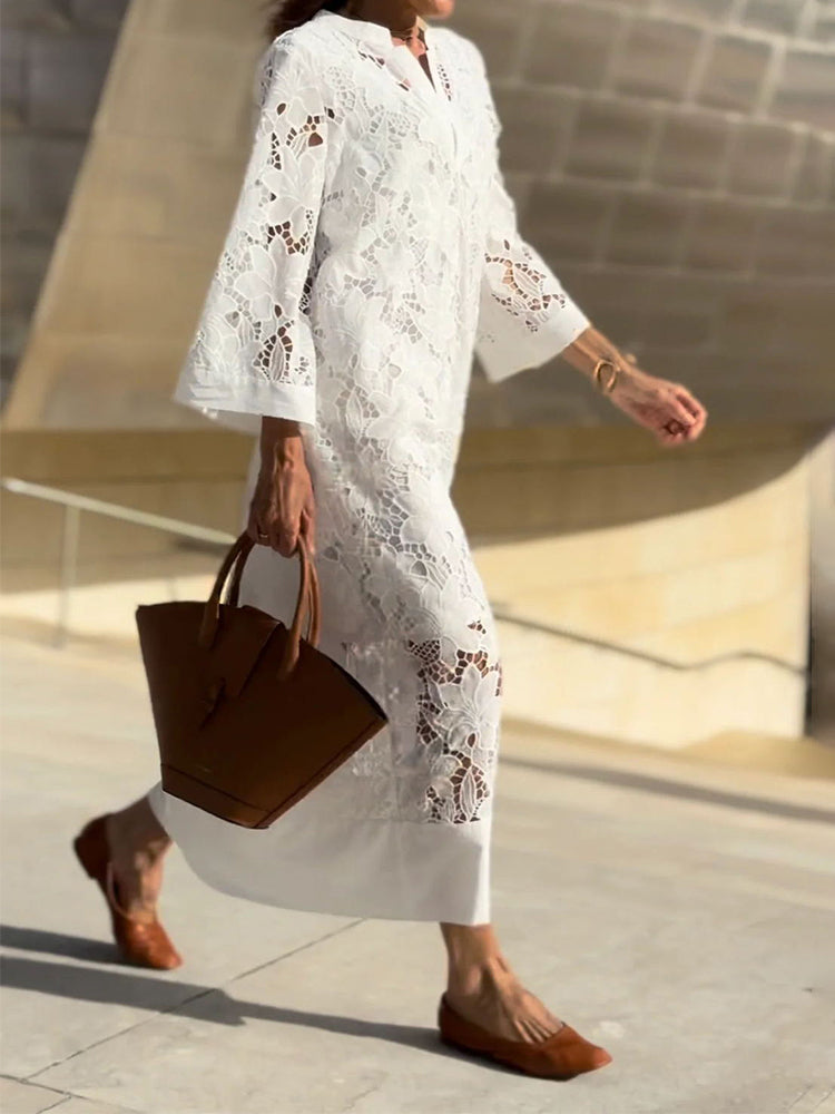 MERCI™ | LONG-SLEEVED LACE DRESS