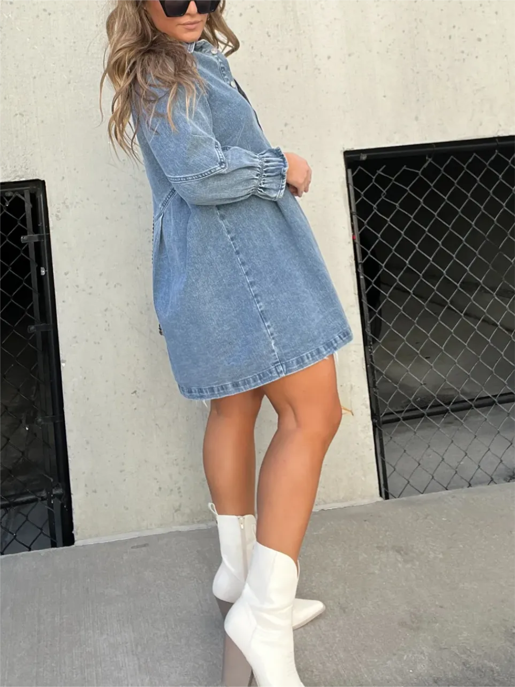 WILLOW™ | LONG-SLEEVE DENIM DRESS