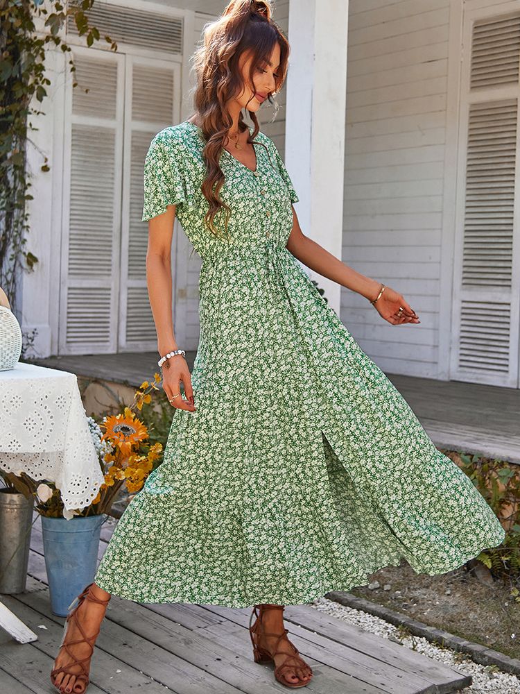 MADELINE™ | MAXI DRESS WITH FLORAL PRINT