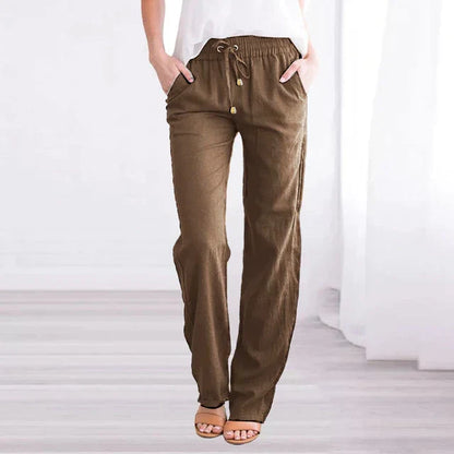 NOVA™ | LOOSE LINEN STRAIGHT-LEG PANTS