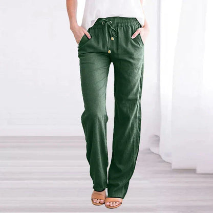 NOVA™ | LOOSE LINEN STRAIGHT-LEG PANTS