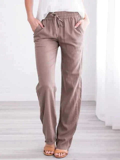 NOVA™ | LOOSE LINEN STRAIGHT-LEG PANTS