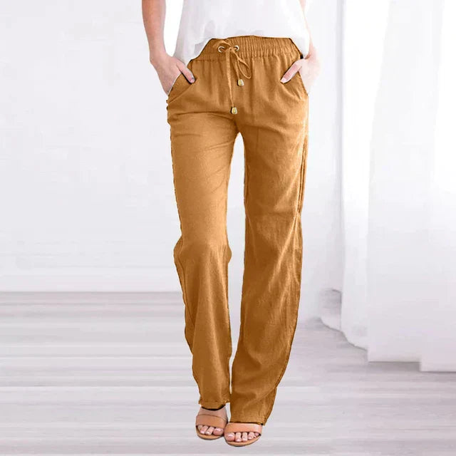 NOVA™ | LOOSE LINEN STRAIGHT-LEG PANTS