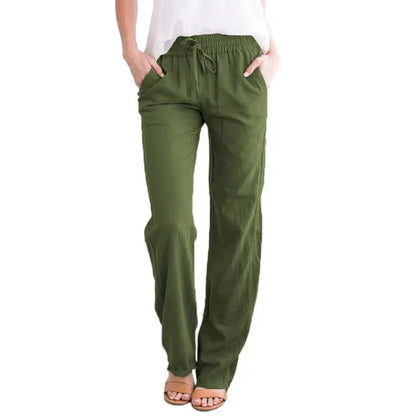 NOVA™ | LOOSE LINEN STRAIGHT-LEG PANTS