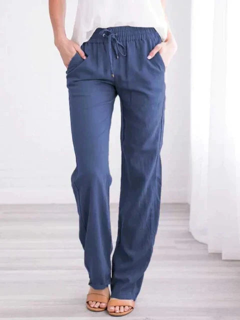 NOVA™ | LOOSE LINEN STRAIGHT-LEG PANTS