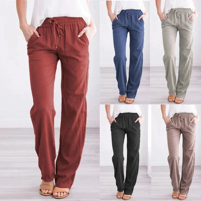 NOVA™ | LOOSE LINEN STRAIGHT-LEG PANTS