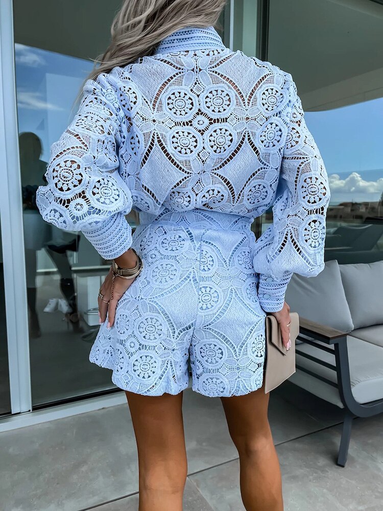 LACE™ | BLOUSE AND MINI SKIRT SET