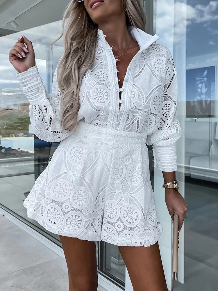 LACE™ | BLOUSE AND MINI SKIRT SET