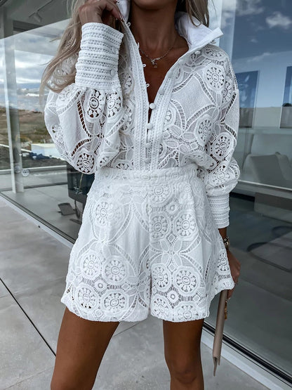 LACE™ | BLOUSE AND MINI SKIRT SET