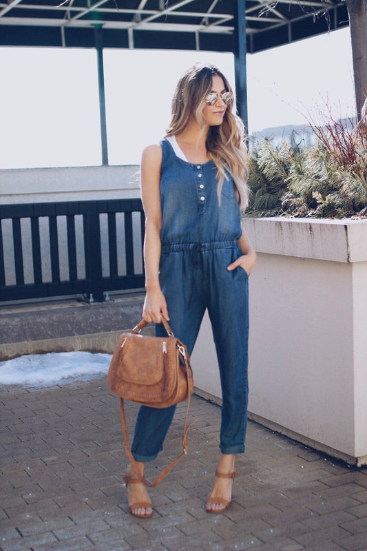 INES™️ | JUMPSUIT IN DENIM LOOK