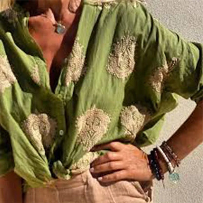 JENNA™ | EMBROIDERED SUMMER BLOUSE