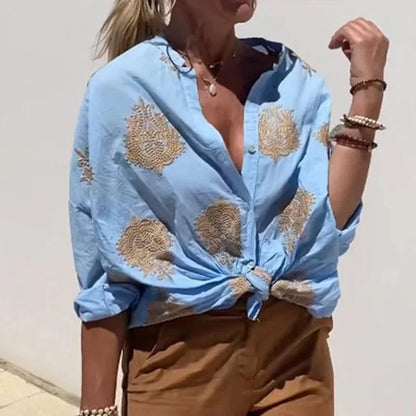 JENNA™ | EMBROIDERED SUMMER BLOUSE