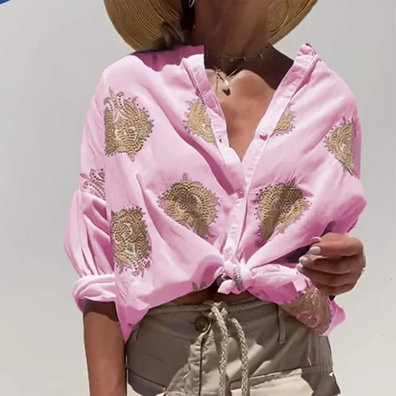 JENNA™ | EMBROIDERED SUMMER BLOUSE