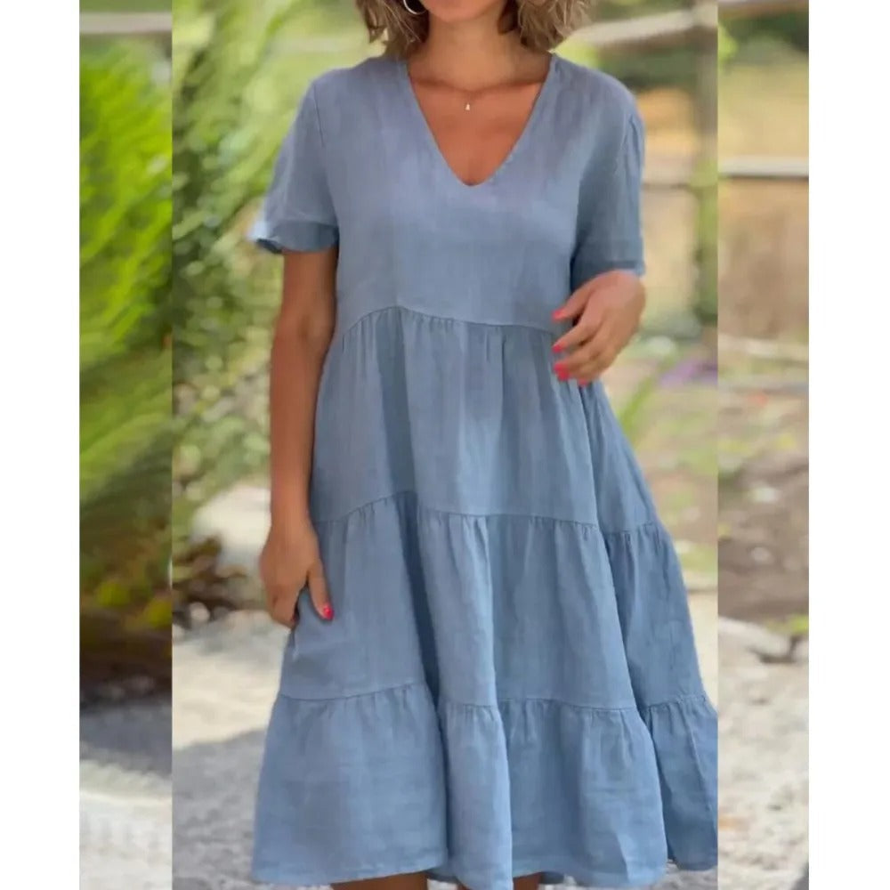 JULE™ | SUMMER DRESS WITH V-NECK