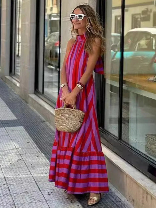 EVELYN™ | STRIPED MAXI DRESS