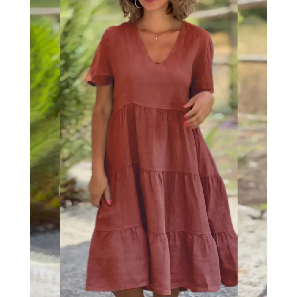 JULE™ | SUMMER DRESS WITH V-NECK