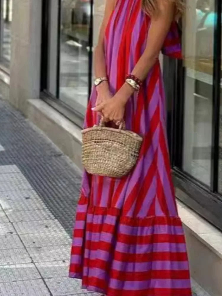 EVELYN™ | STRIPED MAXI DRESS